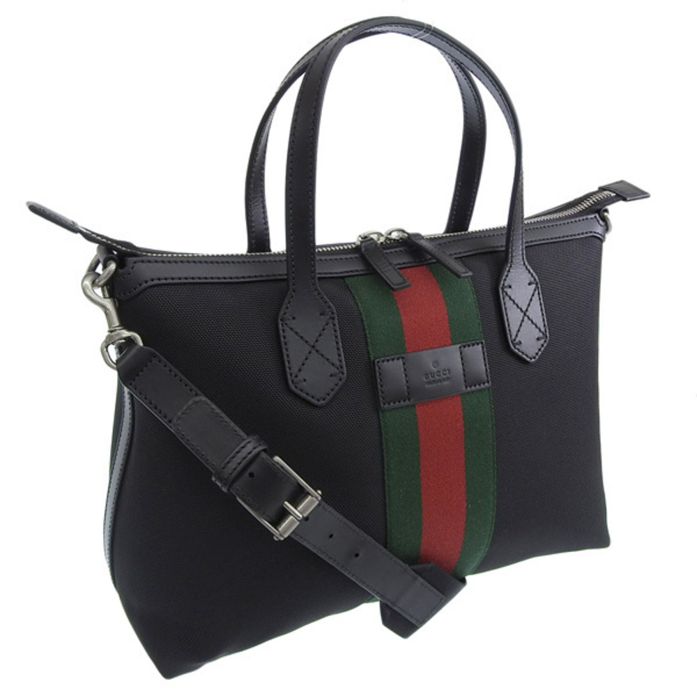 Gucci Outlet Canvas Tote Bag Black